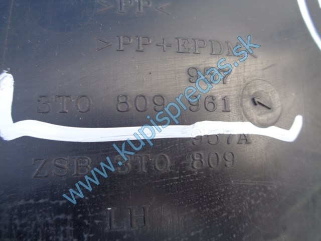 ľavý predný podblatník na škodu superb II, 3T0809961